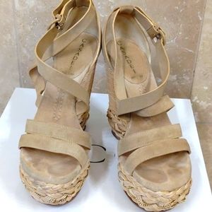 Casadei wicker wedges